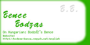 bence bodzas business card